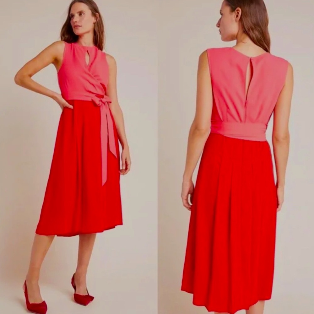 NWT Mare Mare x Anthropologie Pietra Colorblock Midi Dress